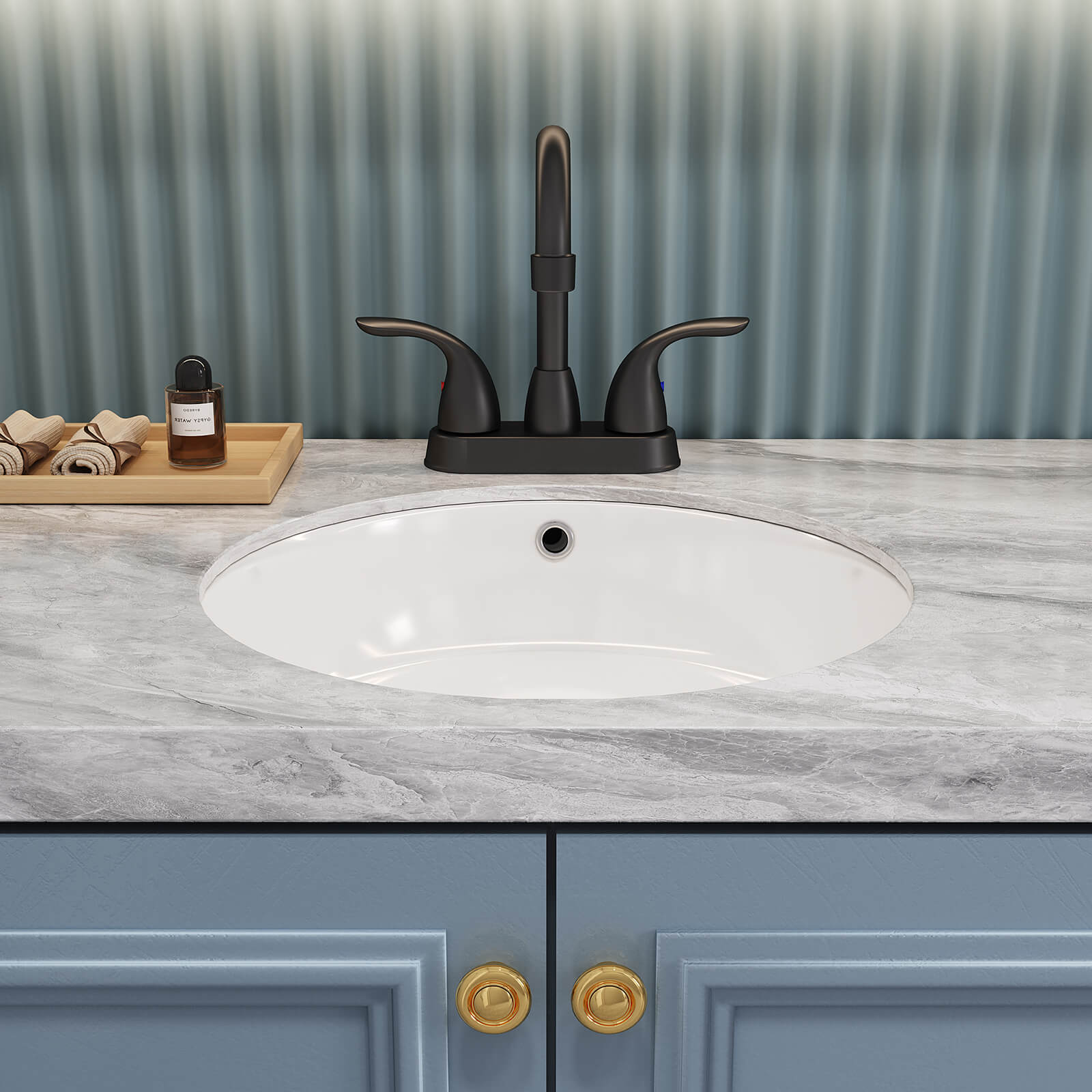 Modern Matte Black Bathroom Faucet for 2 Hole and 3 Hole Sink Installation