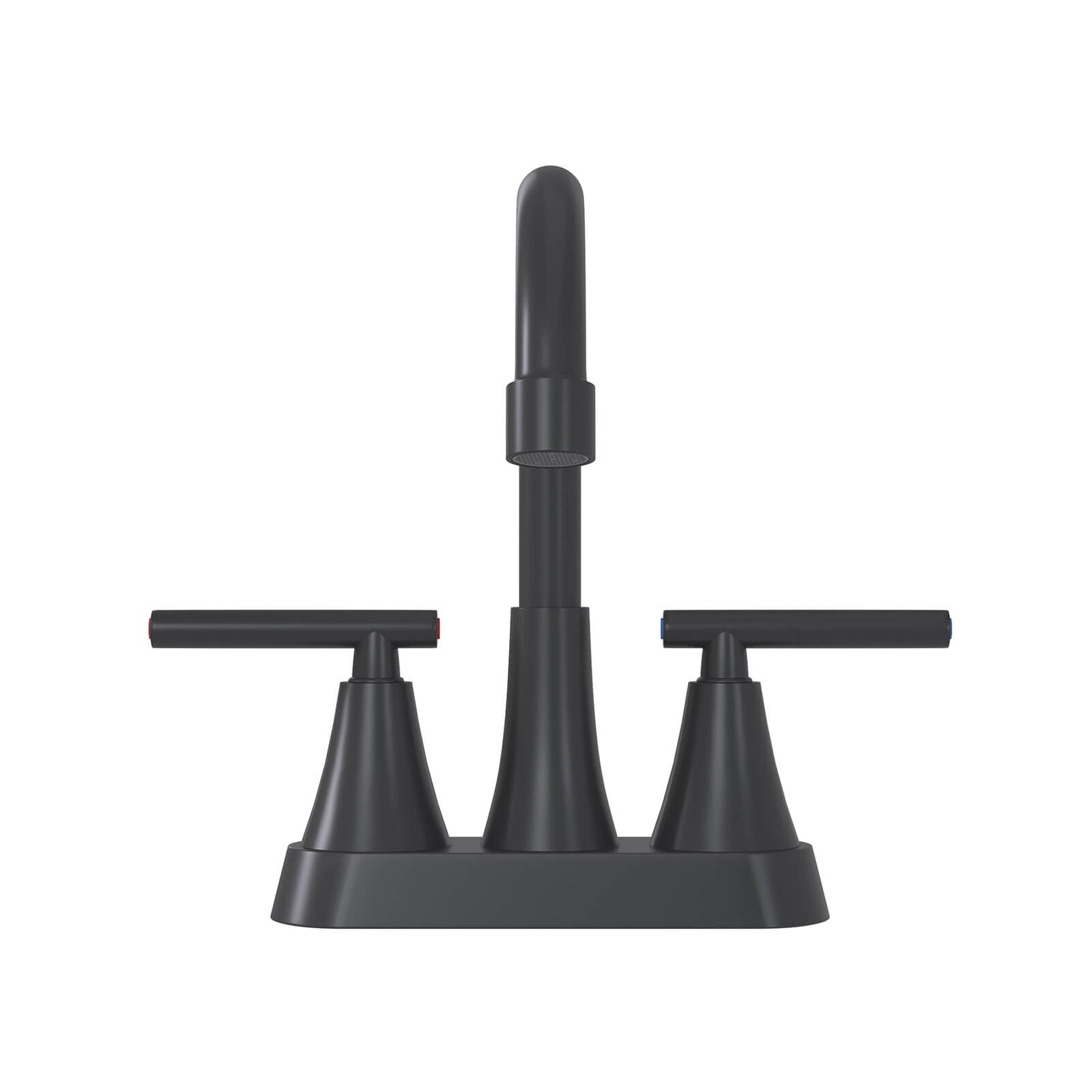 Modern black lavatory sink faucet with smooth water flow