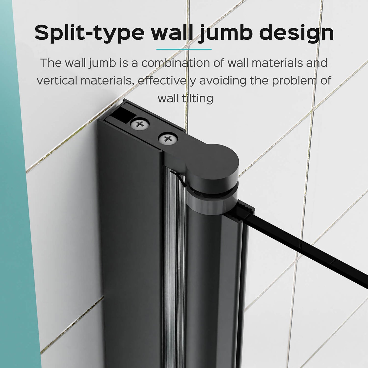 Modern matte black bi fold shower door for bathtubs