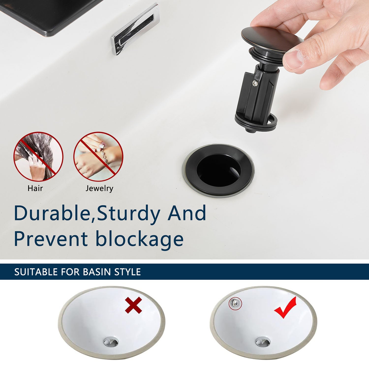 Oil-Rubbed Bronze Single Handle Bathroom Faucet with pop up drain