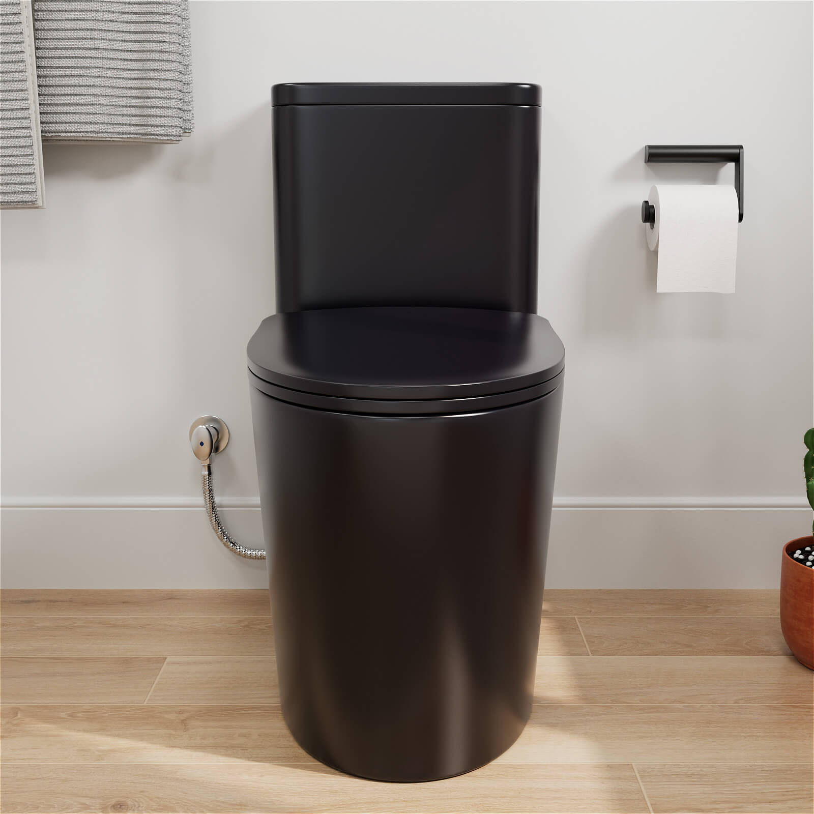 ADA Height One-Piece Toilet 1.1GPF/1.6 GPF Siphon Jet Dual Flushing with Toilet Seat