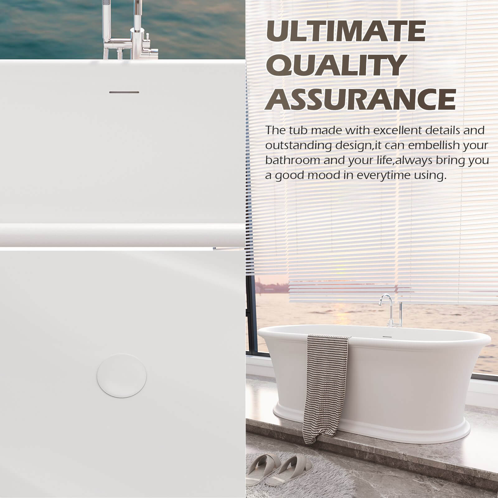 Overflow and Drain Instructions for 67 Modern Pedestal Tub G8 1041W67
