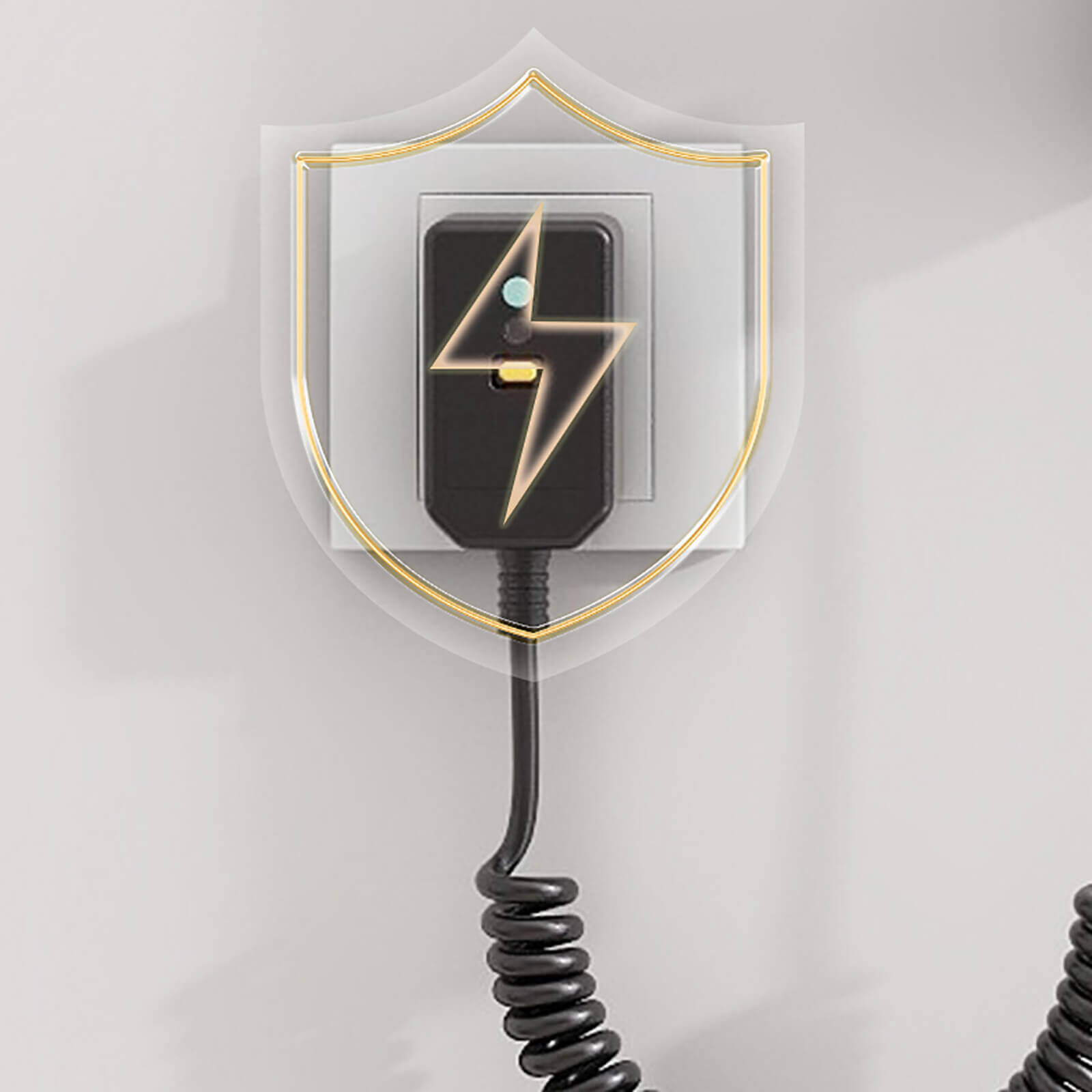 Plug protection for modern grey wall mounted bathroom towel heater