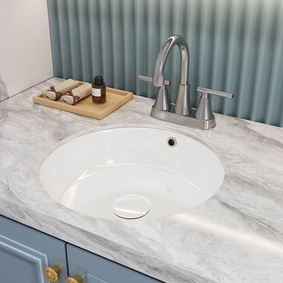 Polished chrome double lever bathroom lavatory faucet for modern sinks