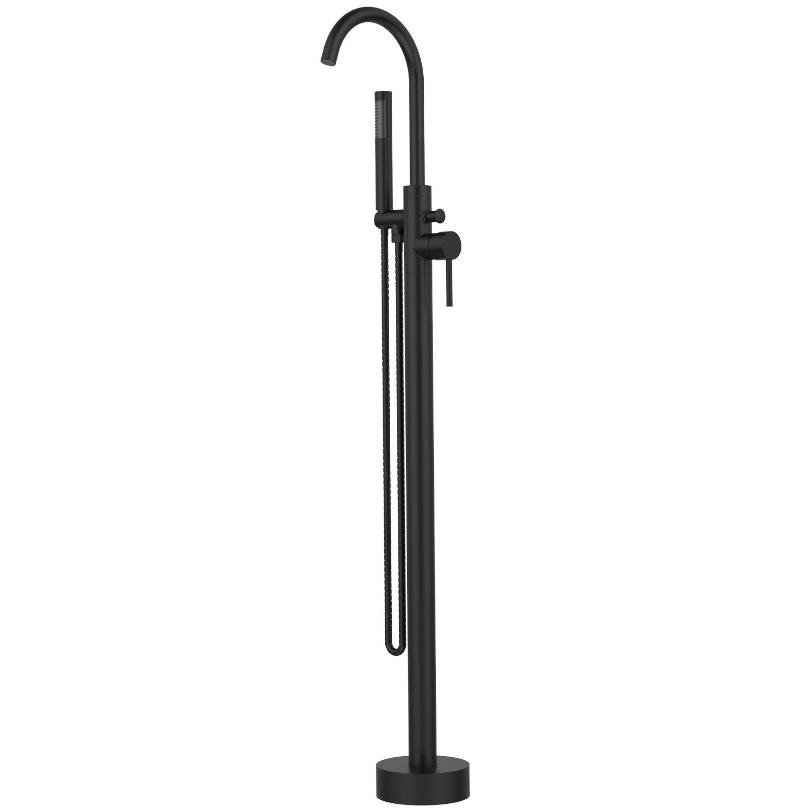 Retro Brass Single Handle Shower Freestanding Tub Filler Faucet, Floor Mounted & Bubble Former