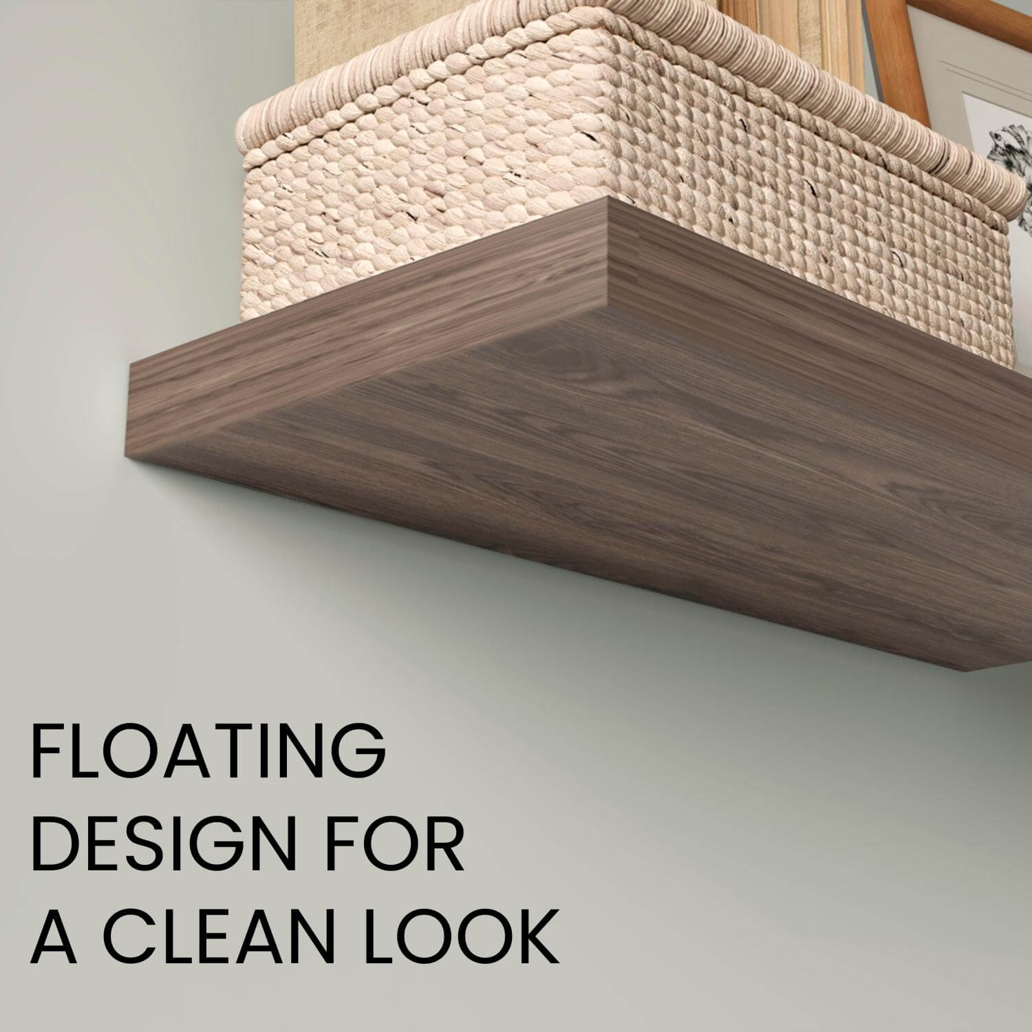 31.5" Walnut Floating Shelves for Bathroom Storage (Set of 2)
