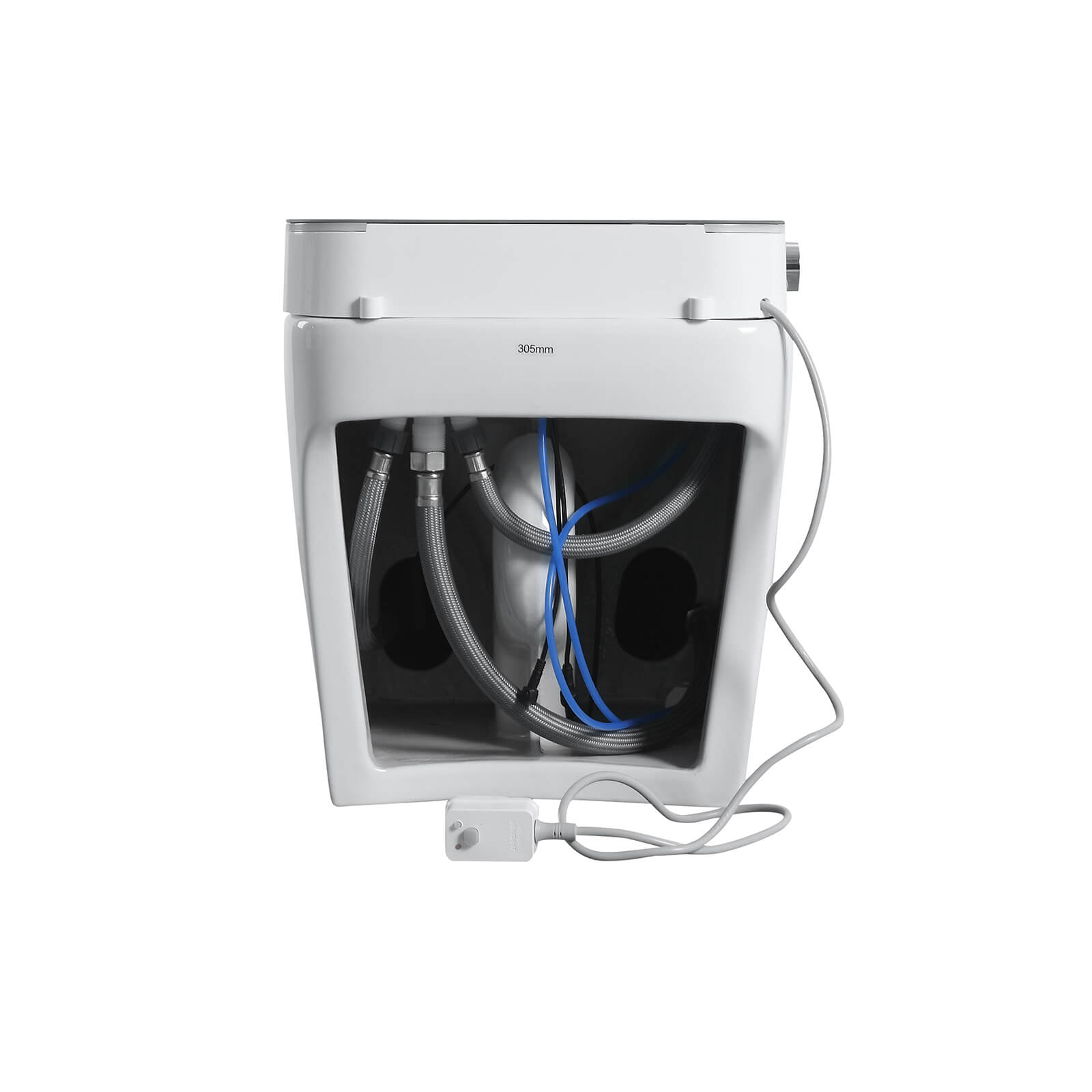 S61 Black Smart Toilet Back View