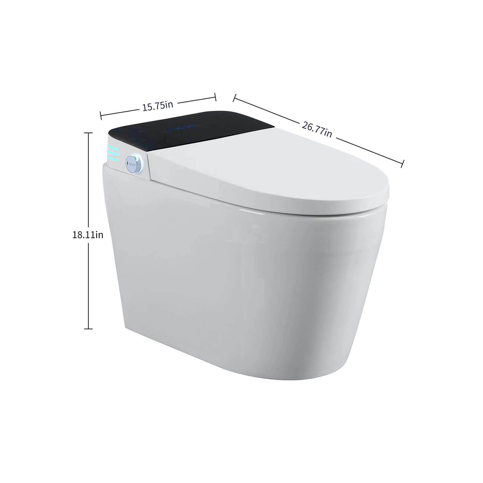 S61 Black Smart Toilet Dimensions and Specifications