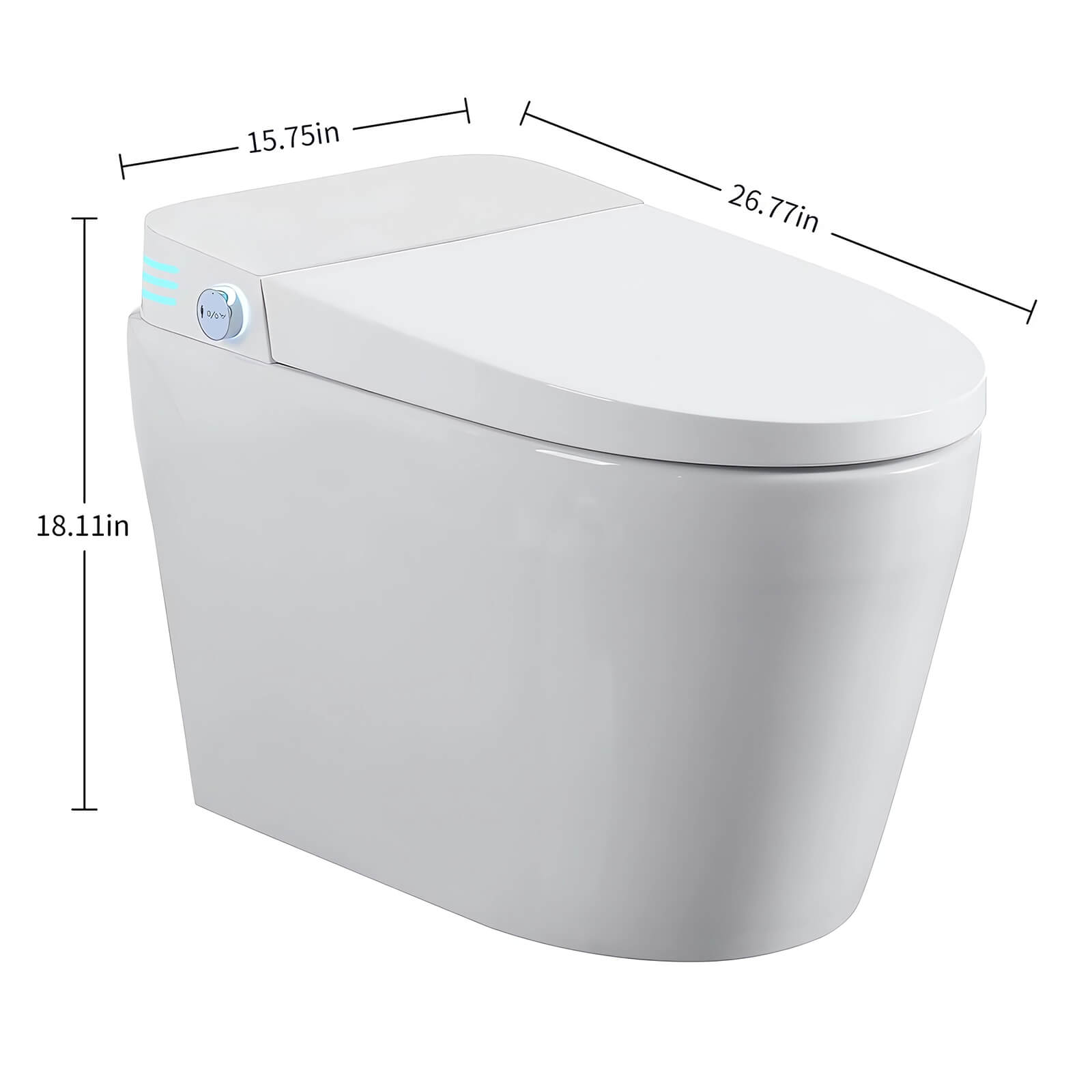 S61 White Smart Toilet Dimensions and Specifications
