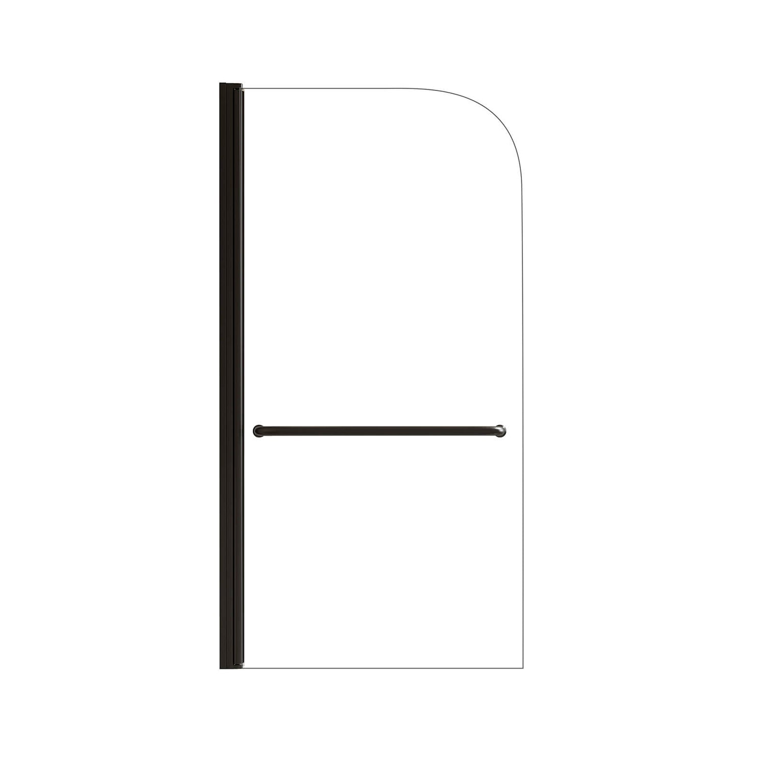 SGCC tempered glass black pivot shower screen