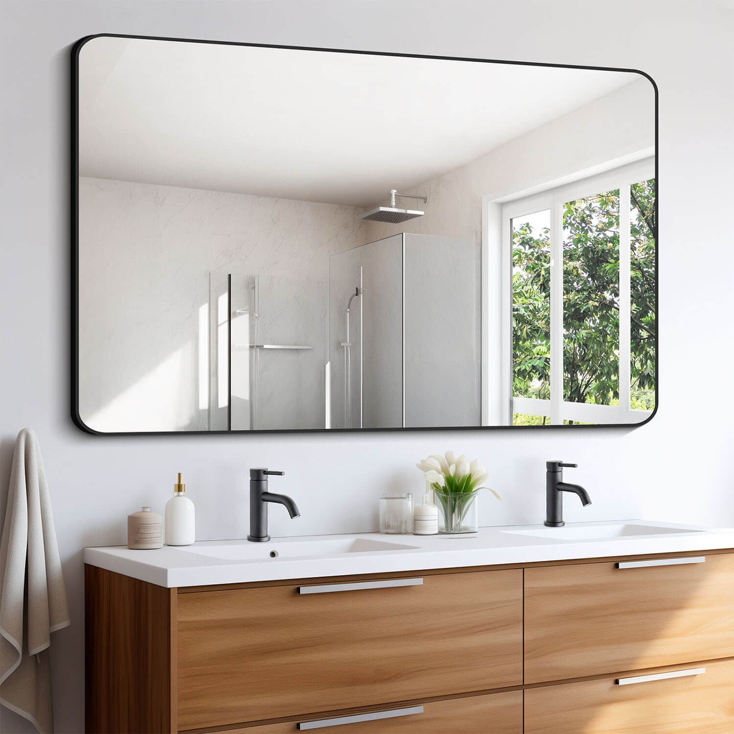 Scene pairing diagram of Matte Black Single Handle Single Hole Bathroom Faucet