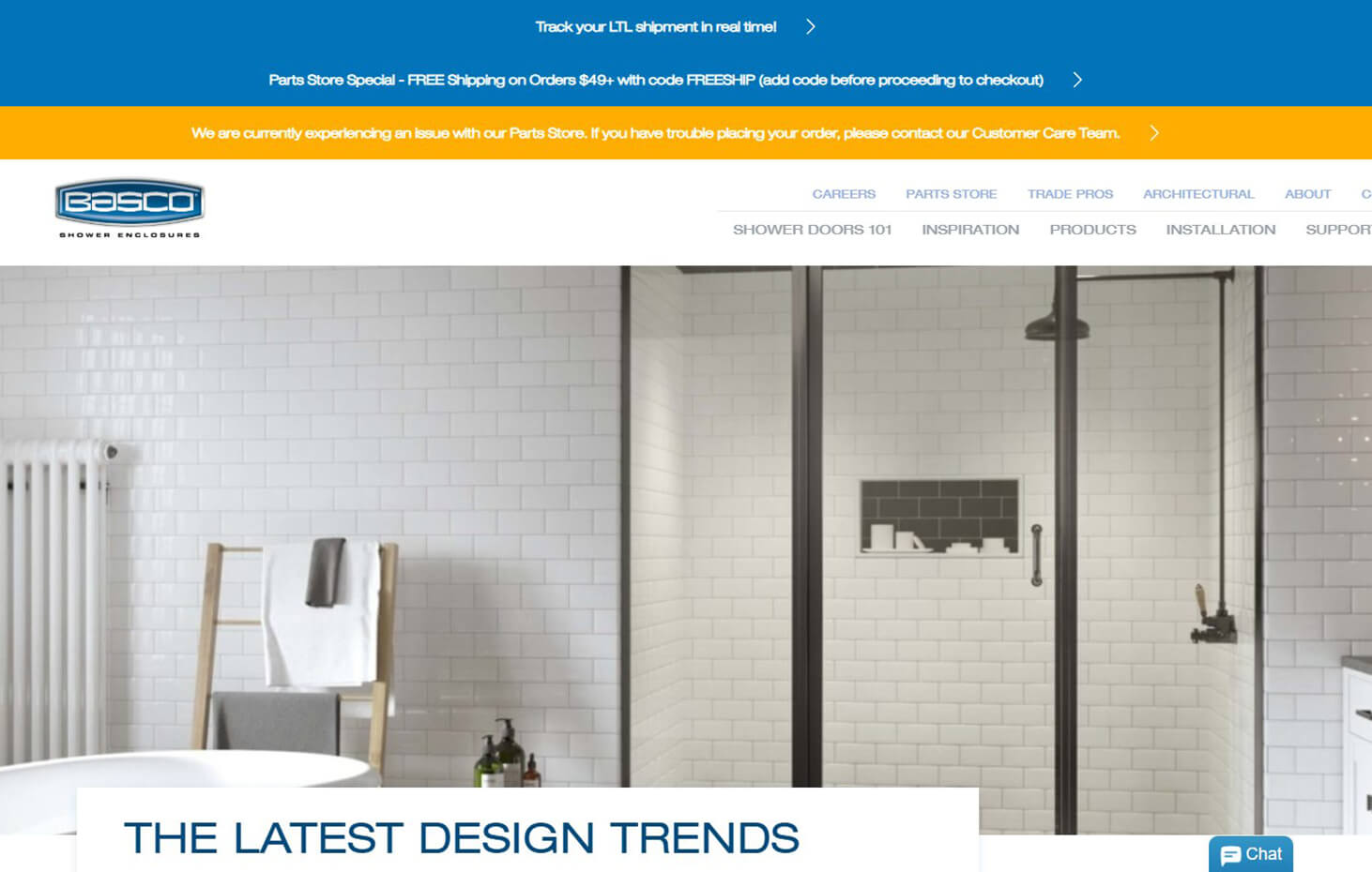 Screenshot of Basco's official website homepage