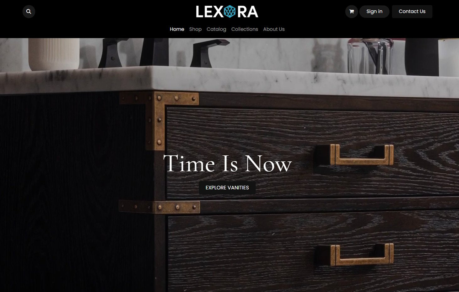 Screenshot of Lexora Home's official website