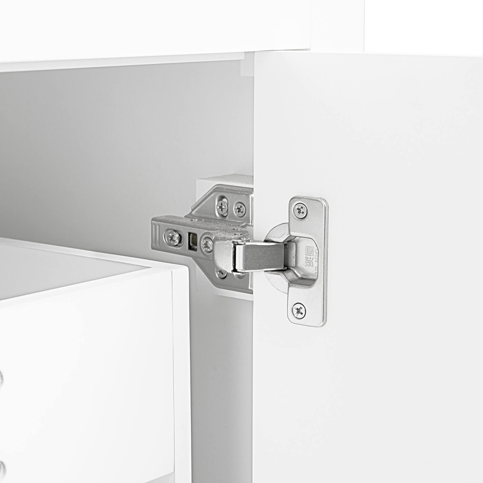 Silver toned hardware adds contrast and modern charm