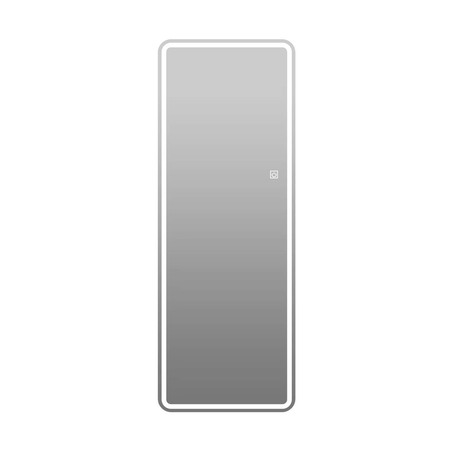 Slim framed full length mirror with touch control button