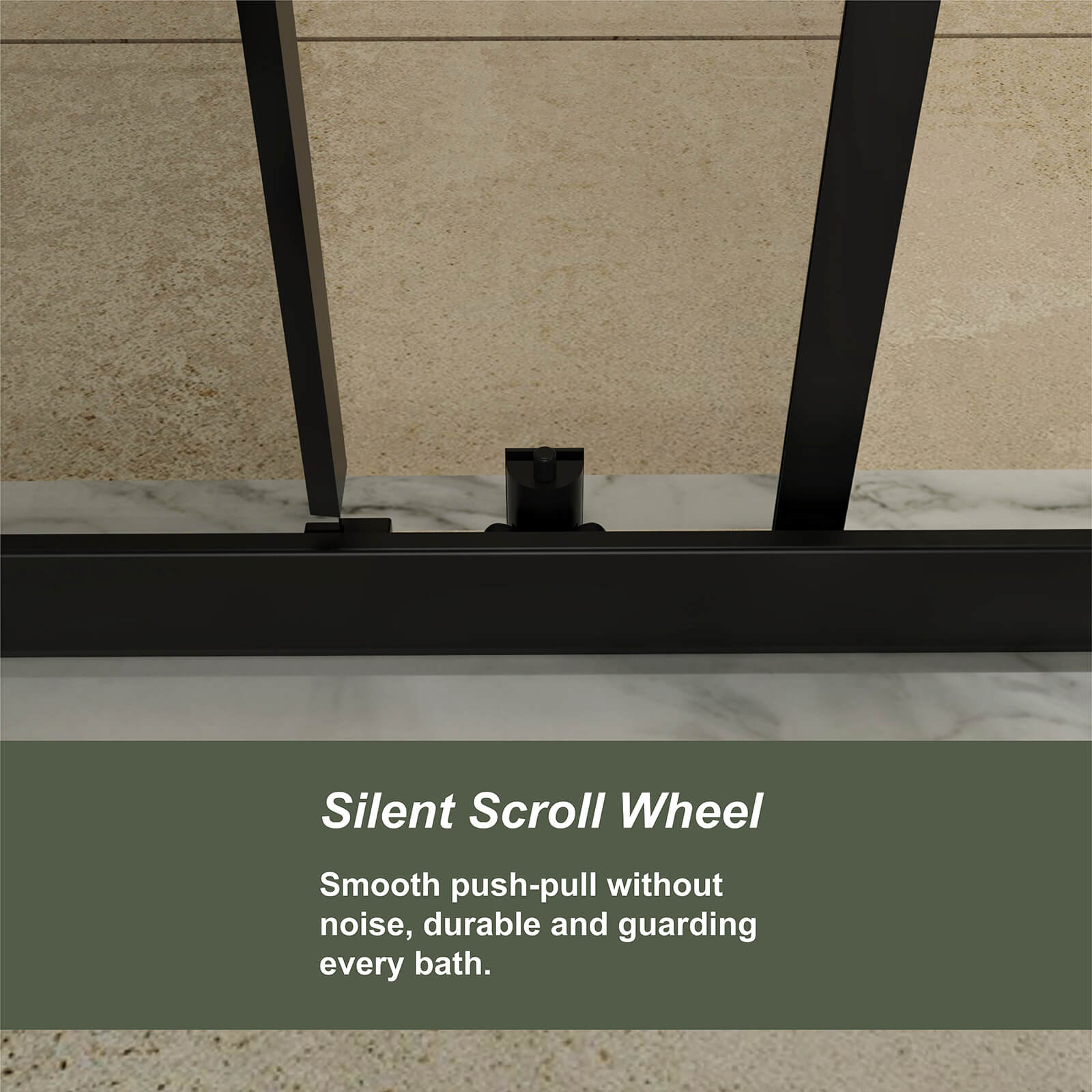 Smooth glide zinc alloy rollers on top track