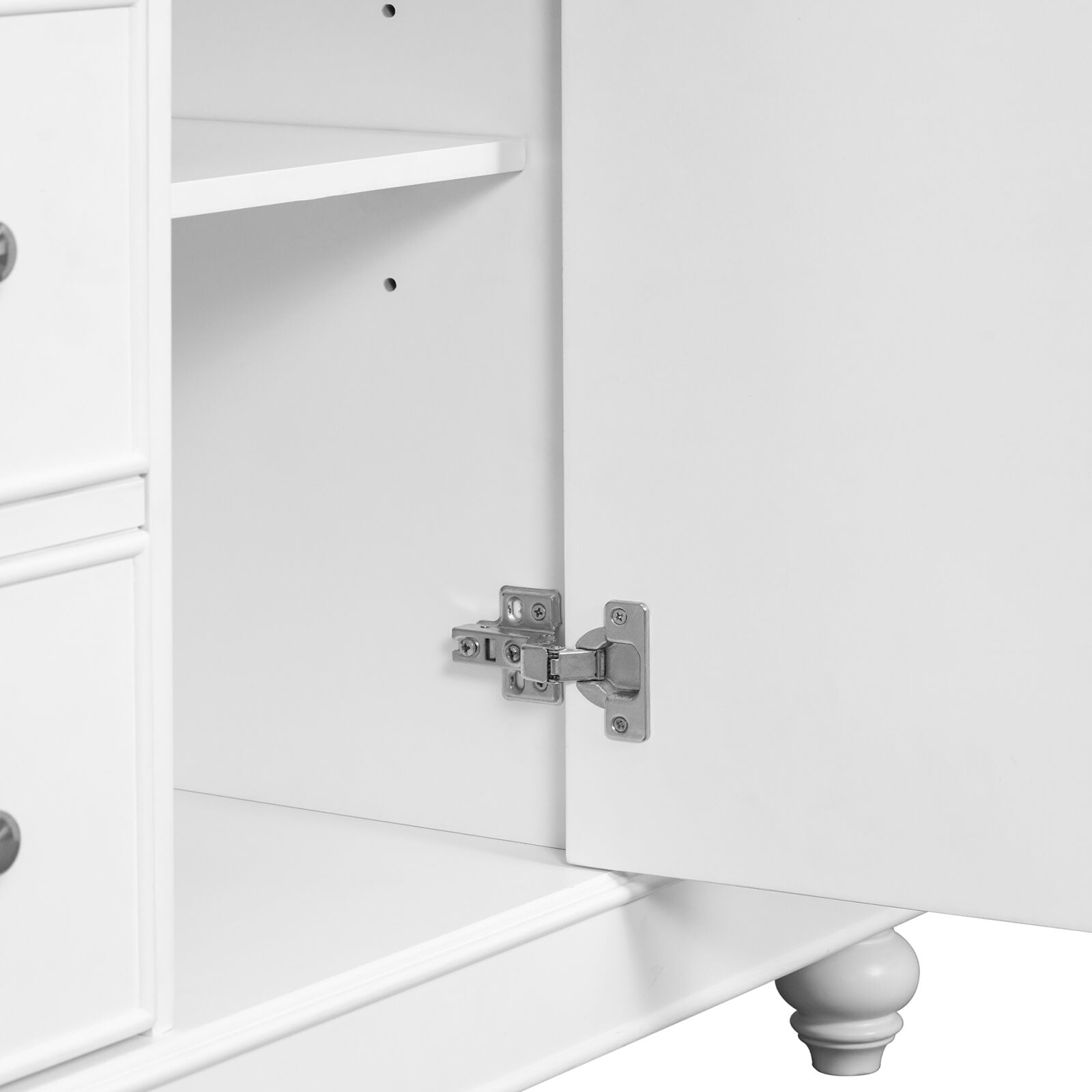 Soft-close mechanism preventing damage to vanity drawers and doors