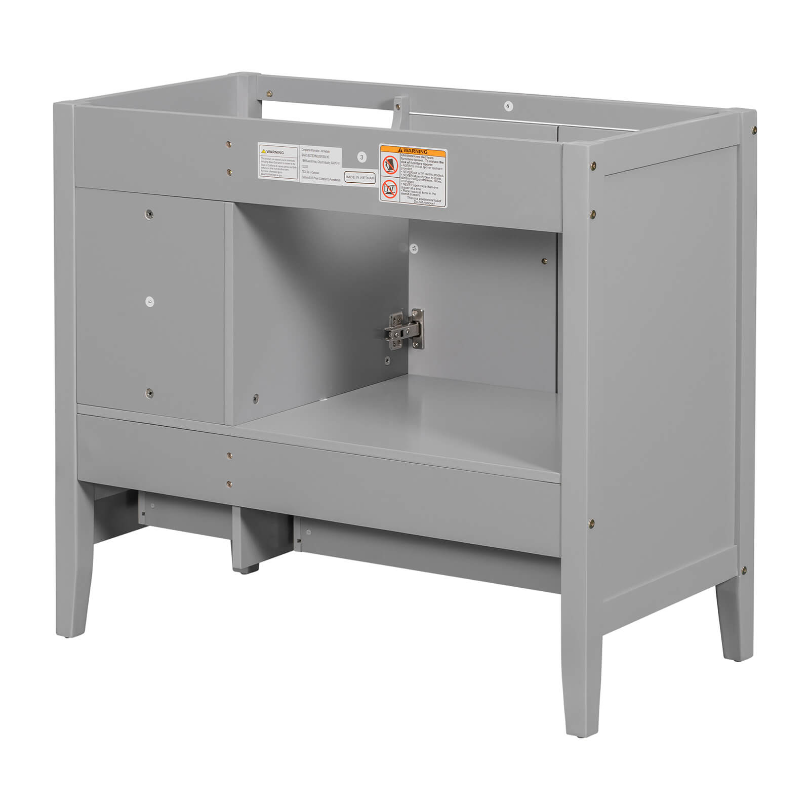 Sophisticated 36 inch gray bathroom vanity cabinet for elegant bathroom spaces