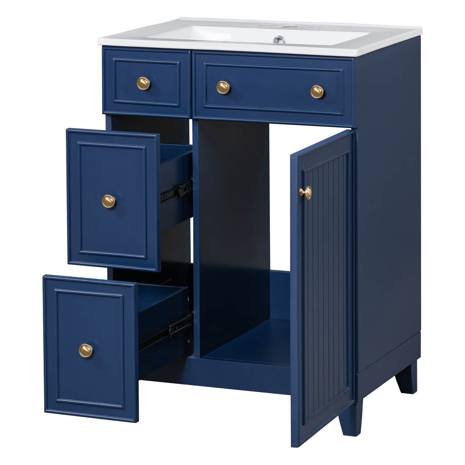 Sophisticated bathroom vanity with durable MDF and stain-resistant finish