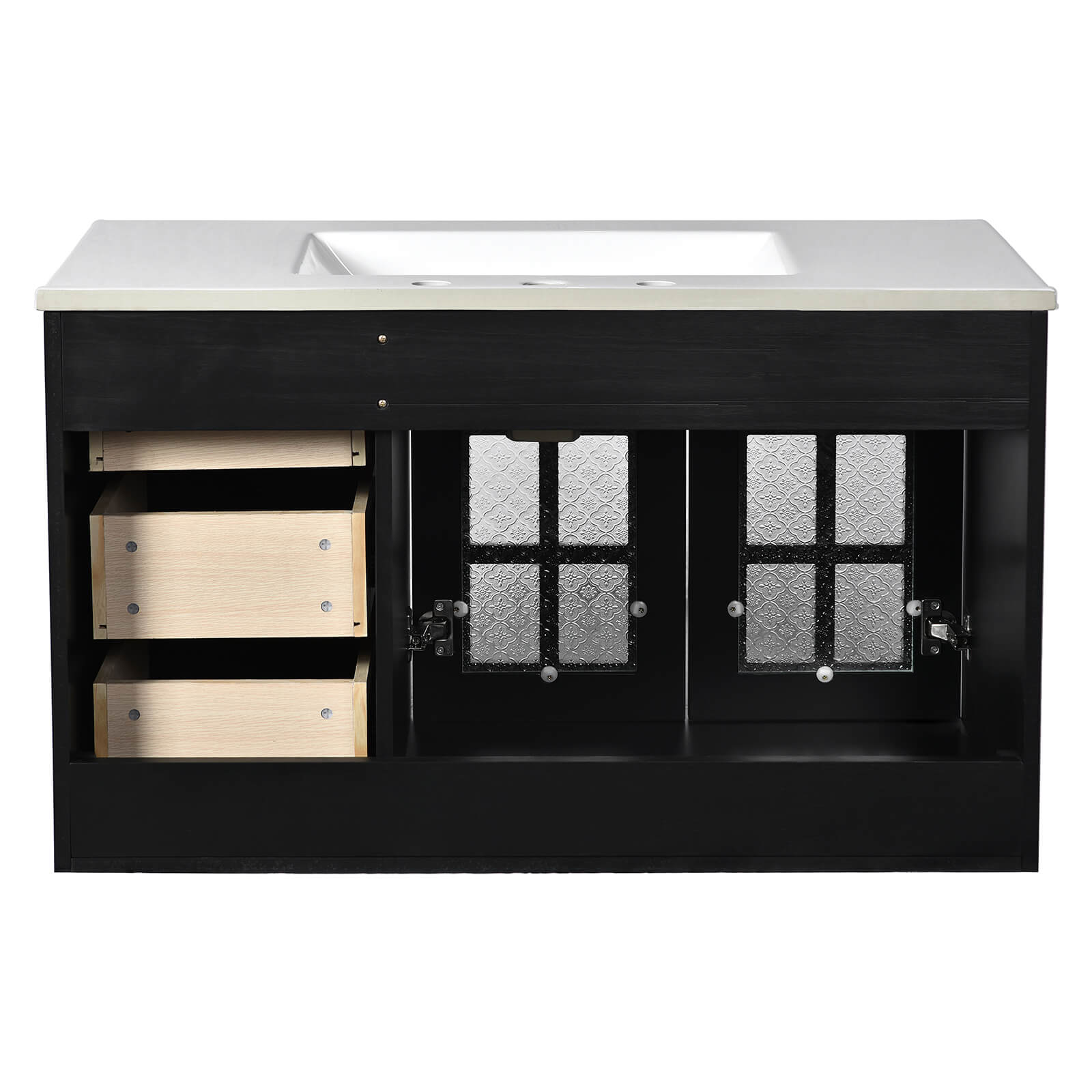 Space Saving Wall Mounted Bathroom Vanity with Floating Design