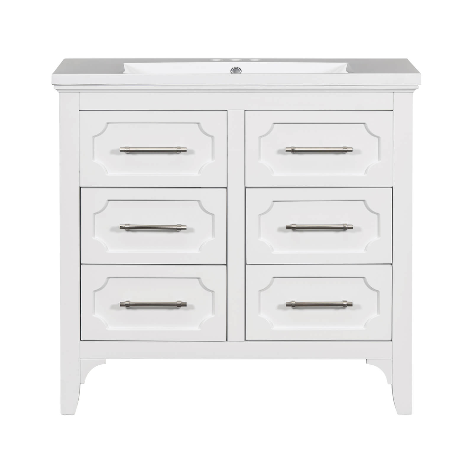 36" Symmetrical Design Minimalist Bathroom Vanity