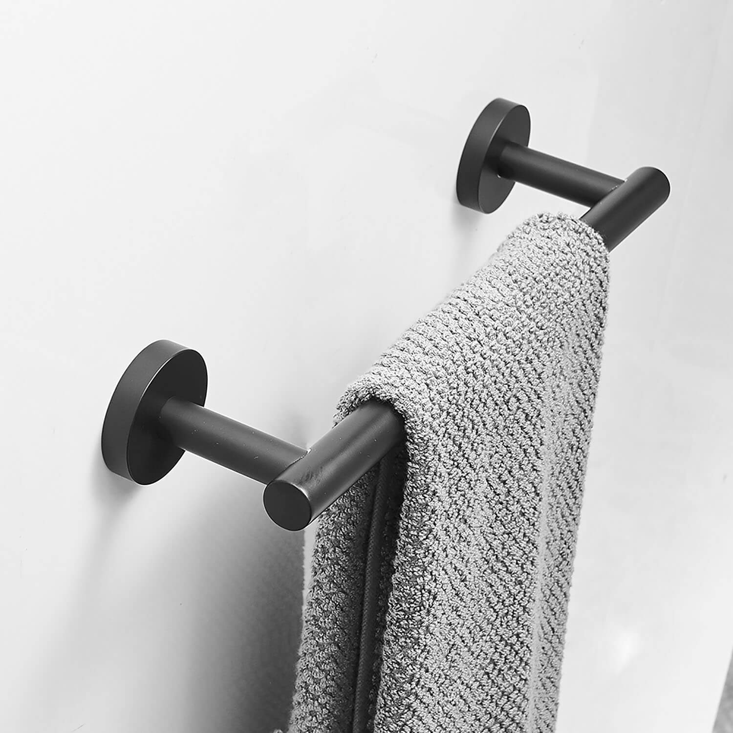 Stainless Steel Matte Black Bathroom Hardware towel bar