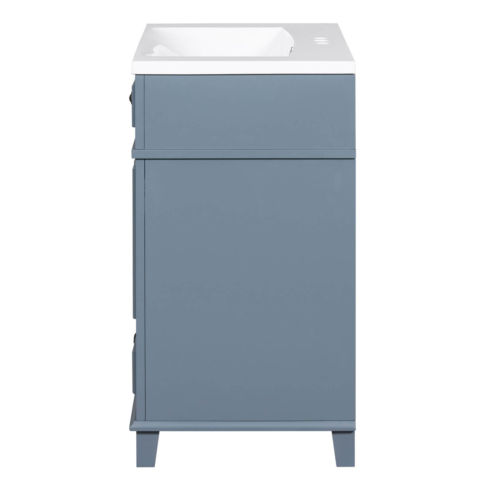 Stylish blue gray freestanding vanity for bathrooms