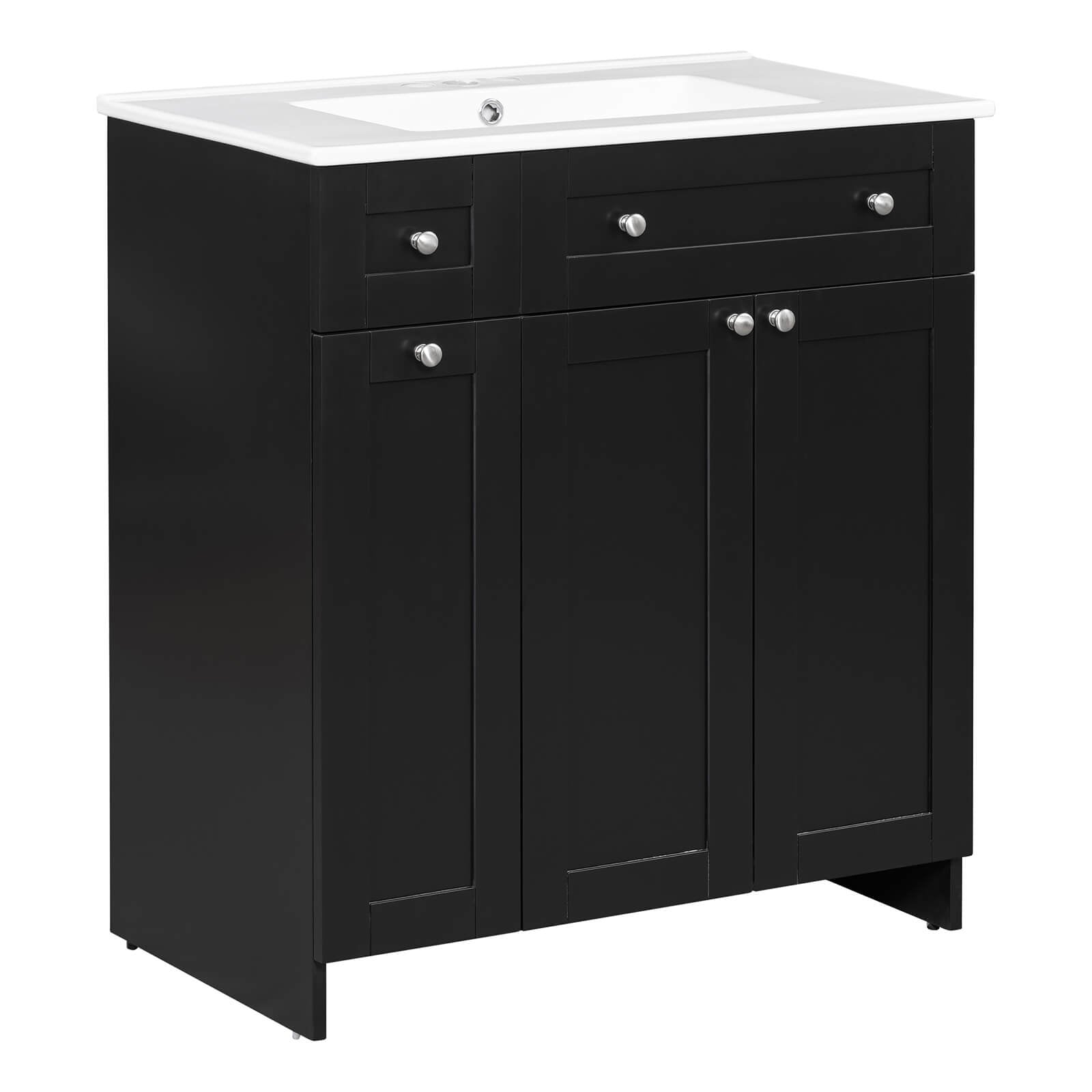 Stylish black vanity perfect for adding elegance to small bathrooms