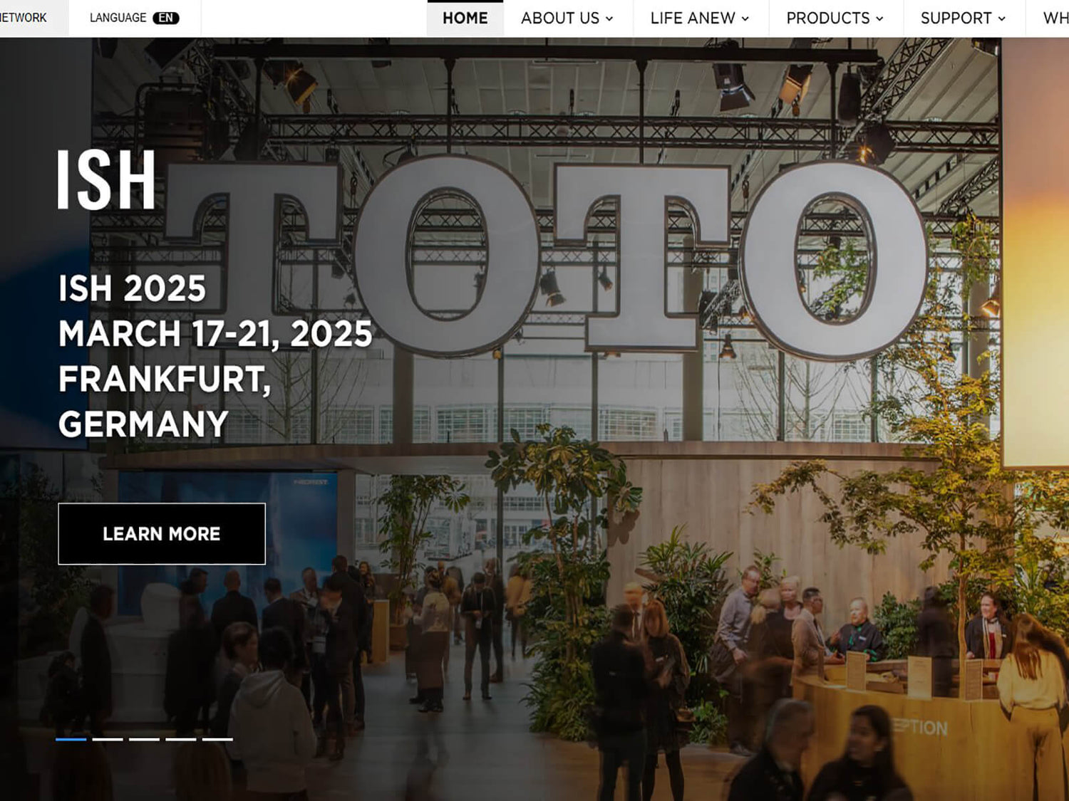 The best Japanese smart toilet brand TOTO website homepage