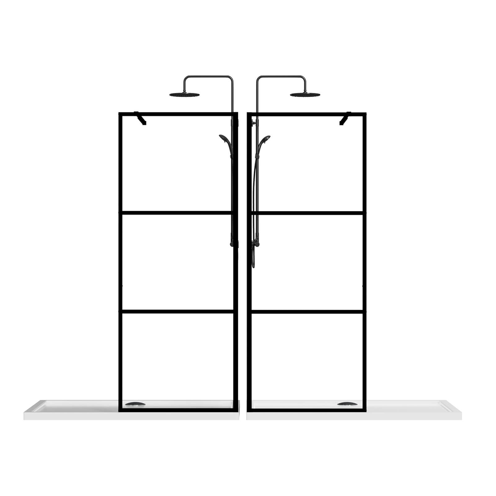 Two D163GT84334 doors create a shower space