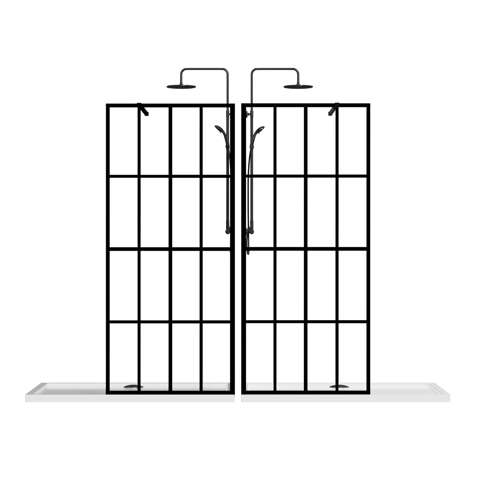 Two shower screen doors combined together