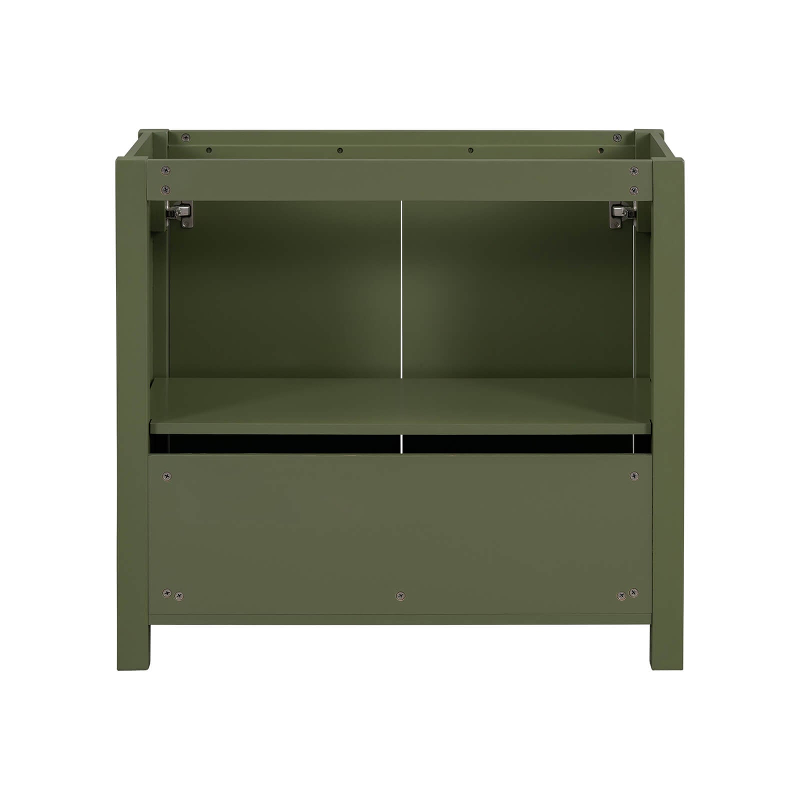 Versatile 36 inch olive green bathroom vanity with vintage design and ample storage space for your needs