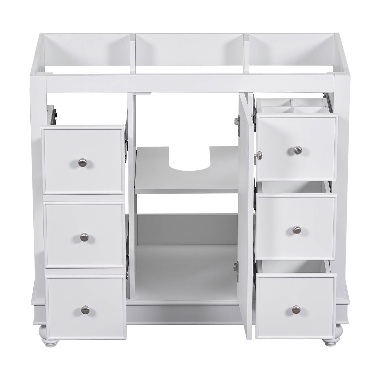 Versatile vanity with ample space for toothbrushes skincare and larger items Cabinet Only