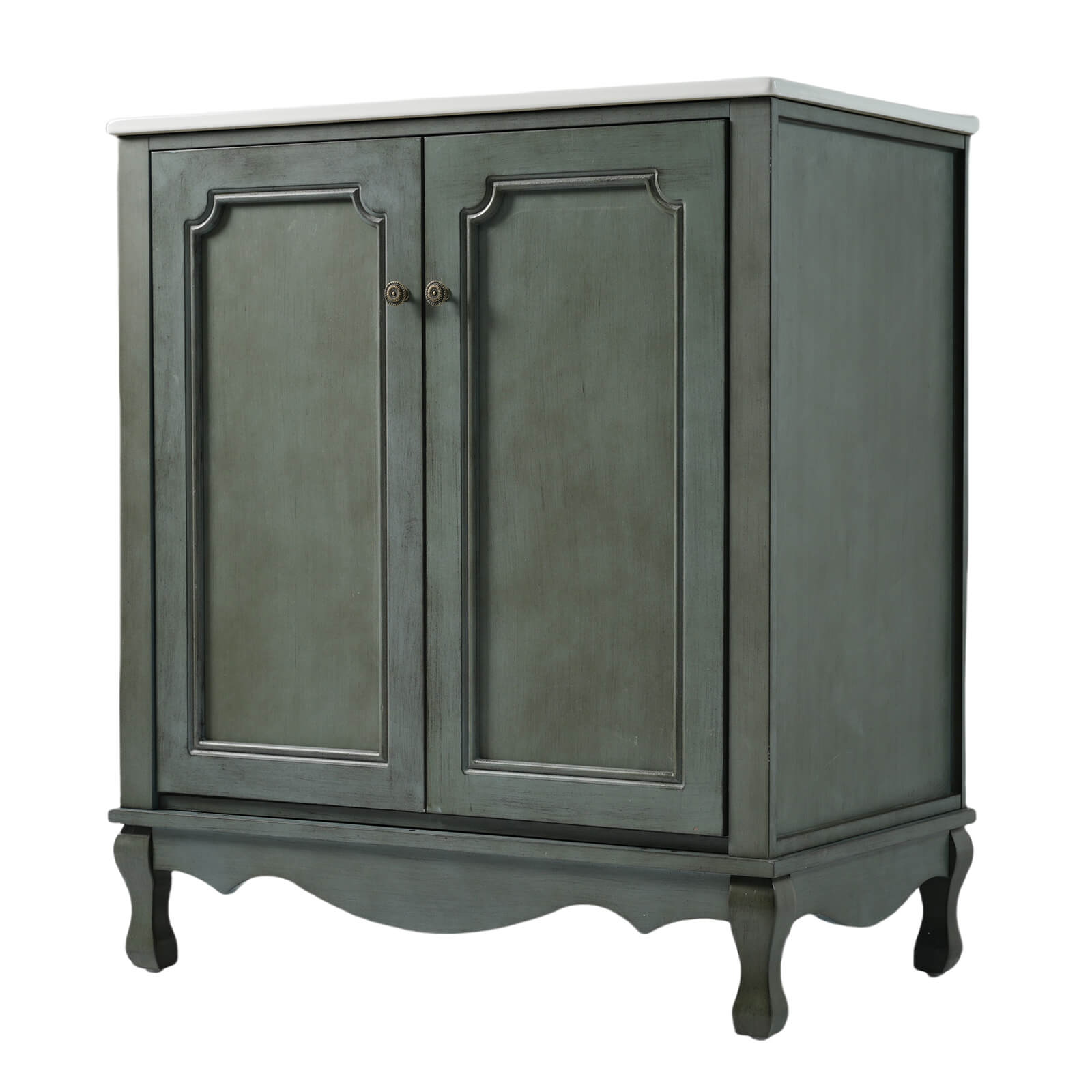 Vintage Green 30 Inch Bathroom Vanity with Soft Close Hinges