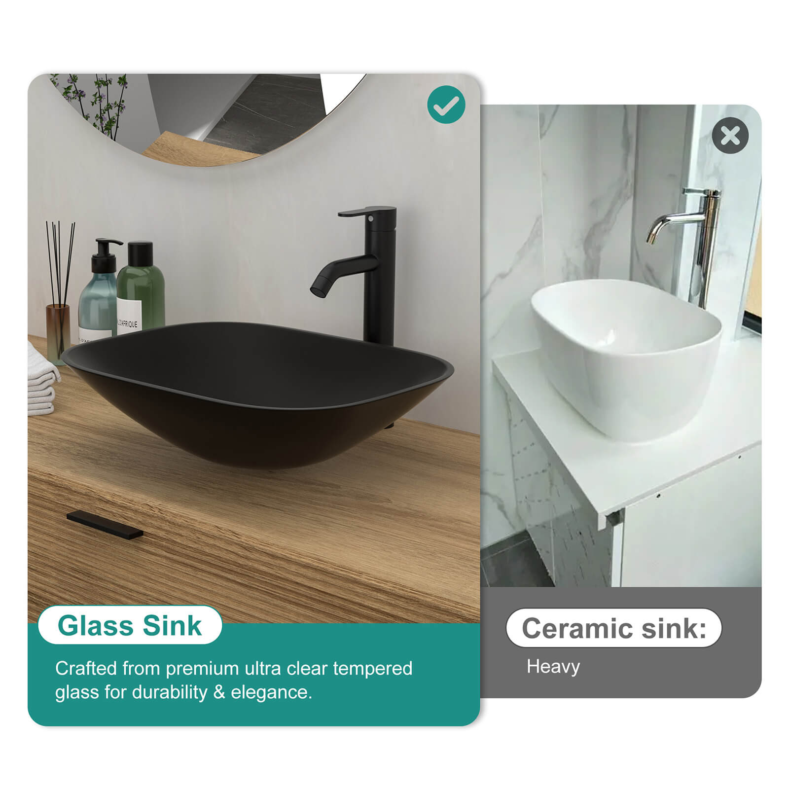 W1243GTP247443 compared with traditional ceramic sinks