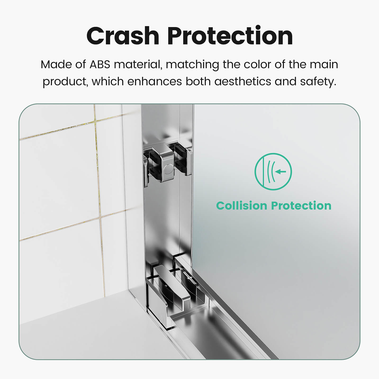 W1552GTP175007 Shower Door Anti collision Protection Instructions