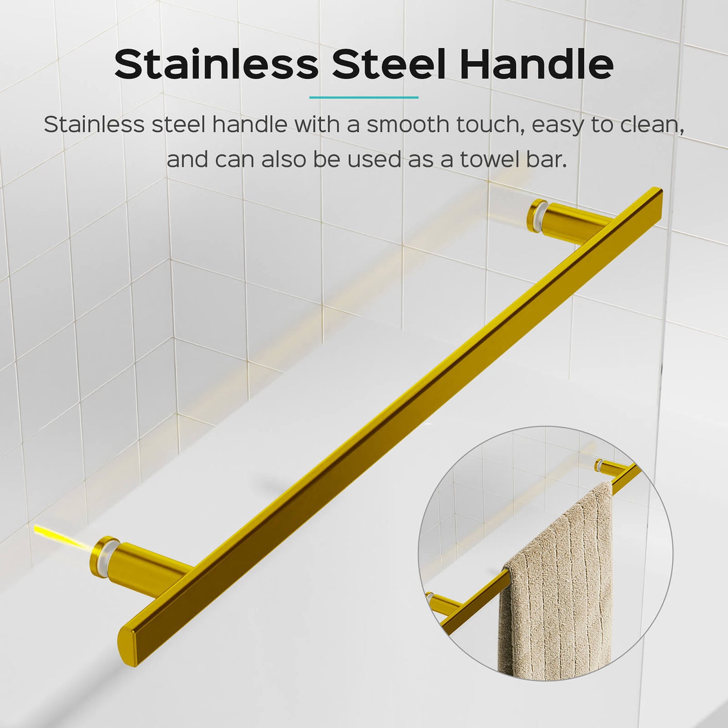 W1552GTP189604 with stainless steel handle and easy installation