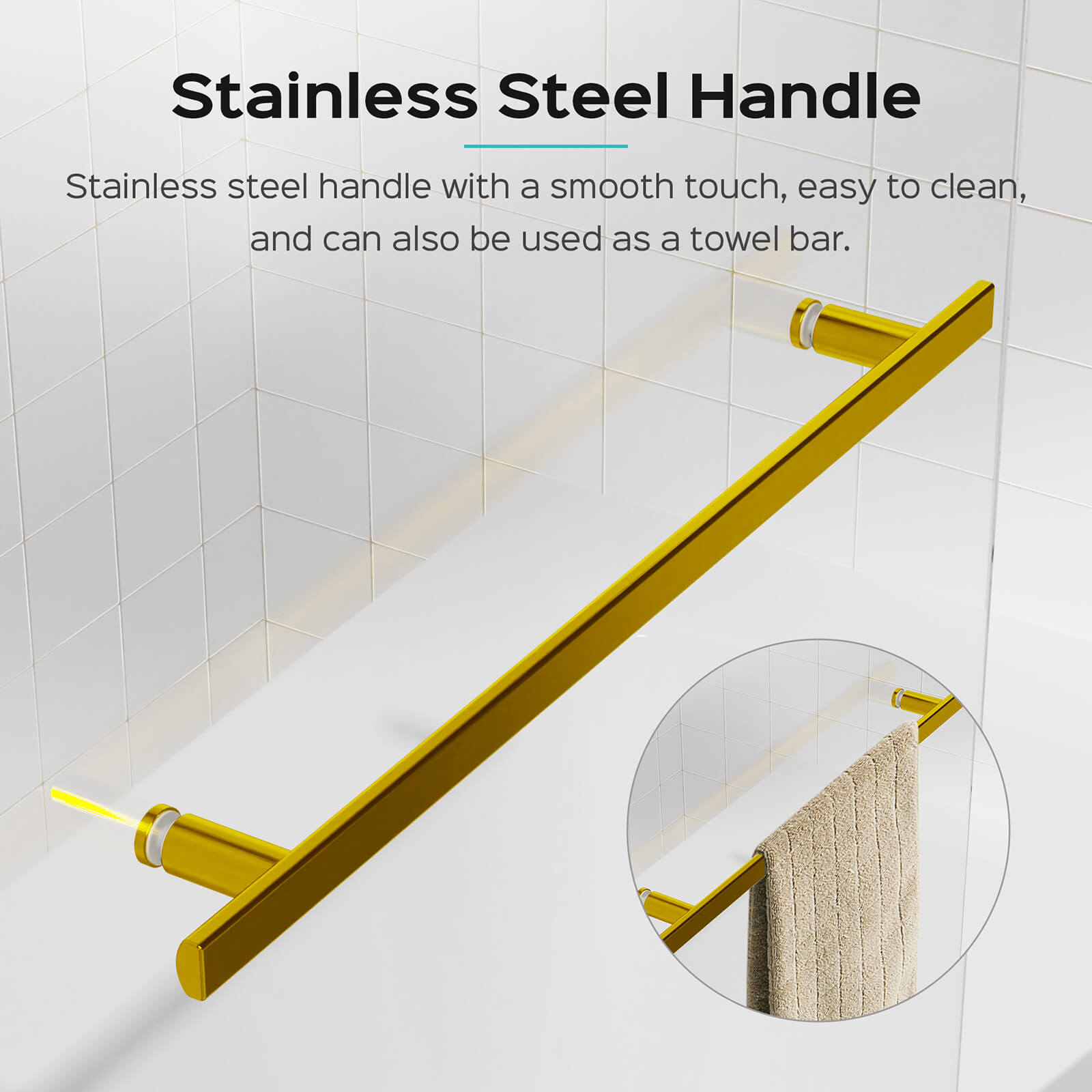 W1552GTP189604 with stainless steel handle and easy installation