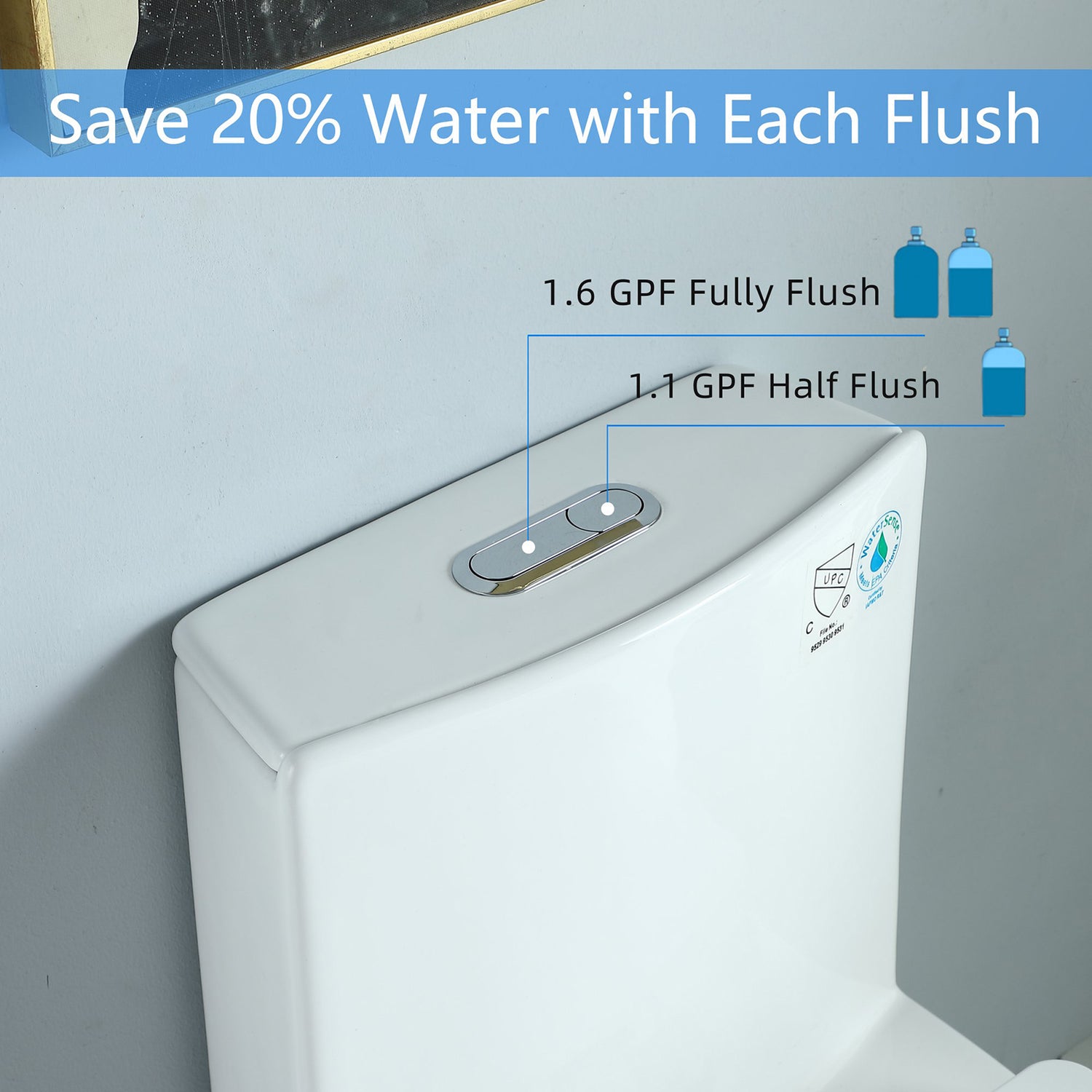 W1573GTP201343 Toilet Dual Flush Button Instructions