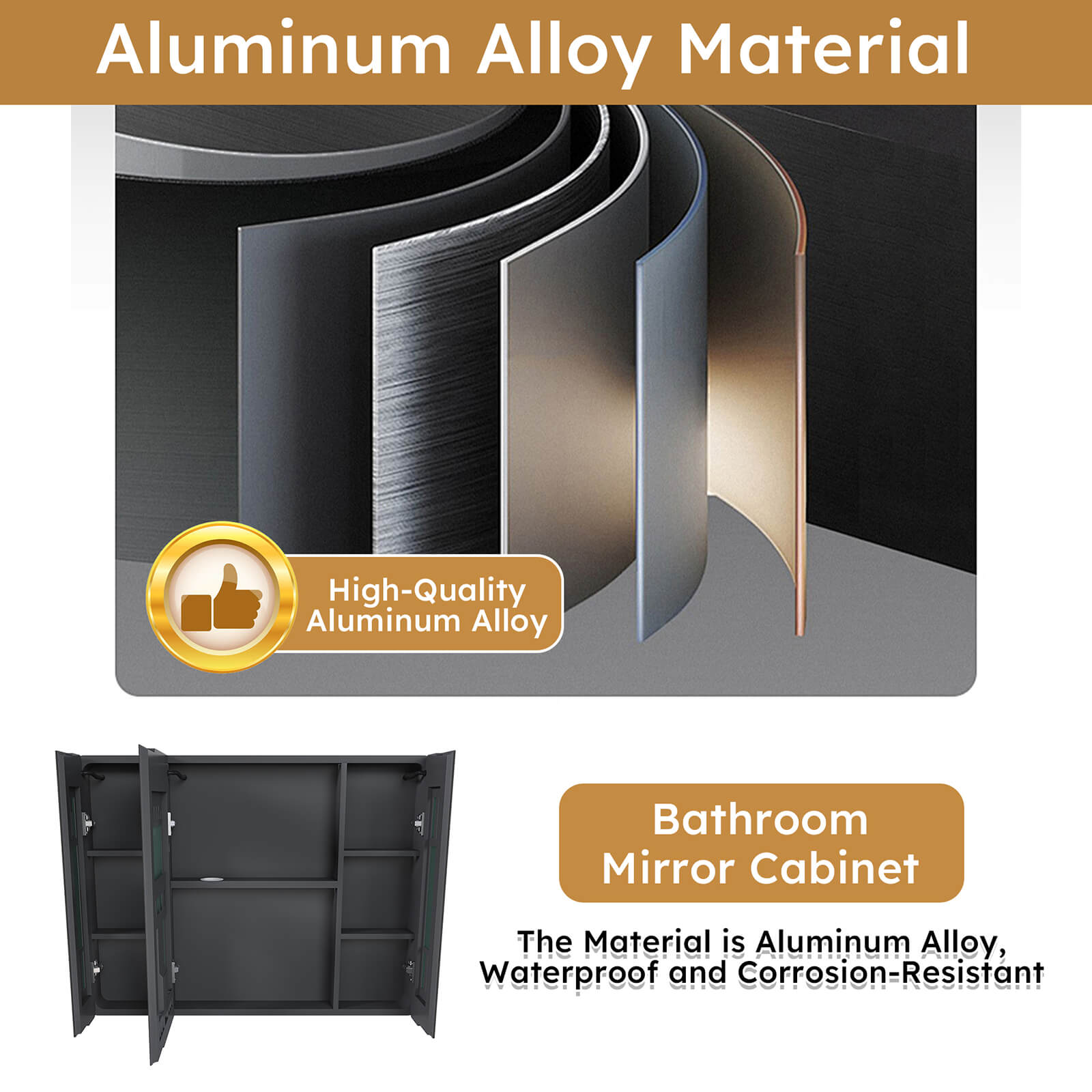35" x 28" LED Medicine Cabinet with Defogger
