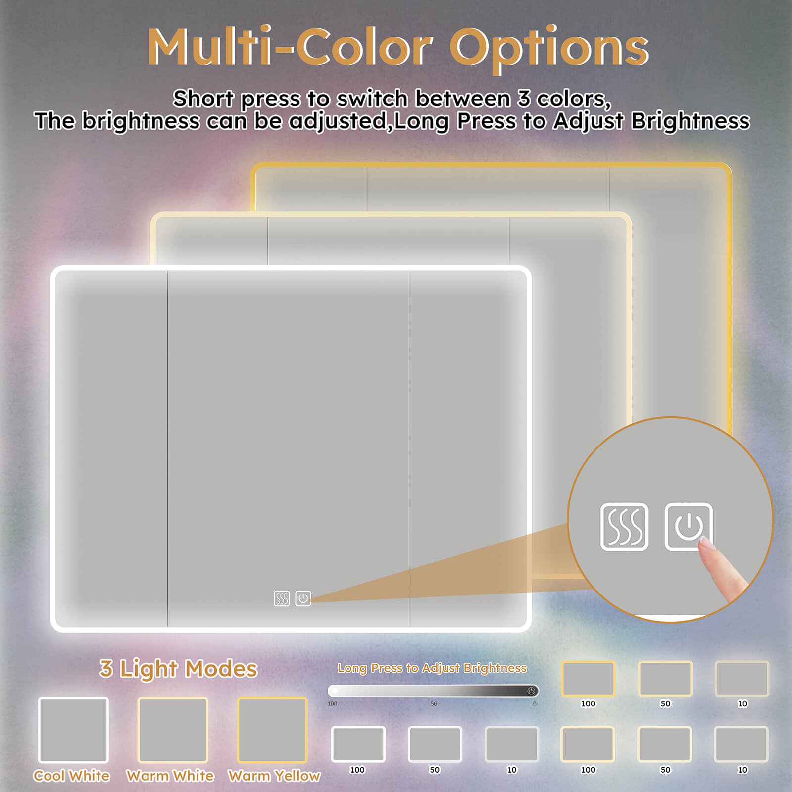 35" x 28" LED Medicine Cabinet with Defogger