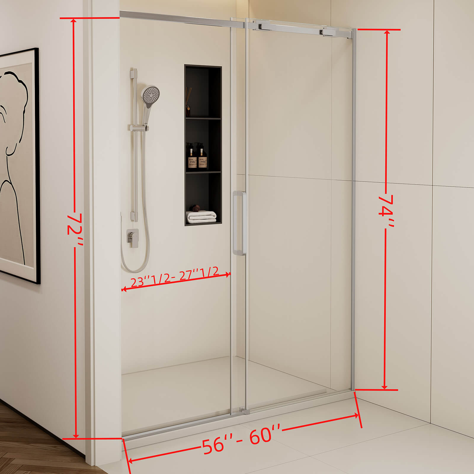 W2965GTP277289 shower door size specifications