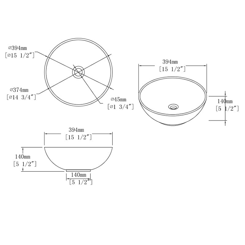 16" Freestanding Bathroom Vanity with Round Sink with Soft Close Doors and Shelves