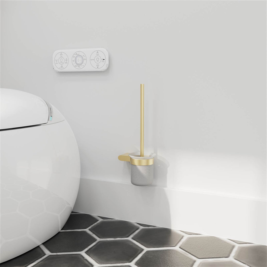 Wall Mounted Toilet Brush and Holder