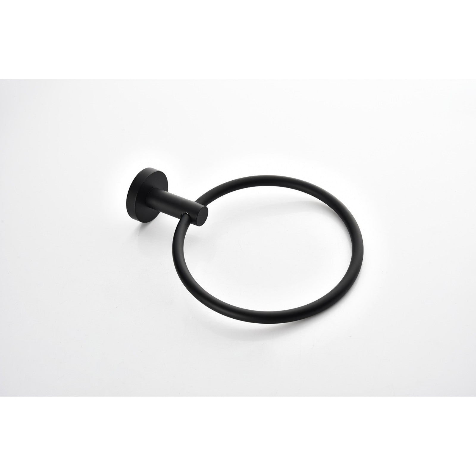 Wall-Mounted Steel Towel Rack 6 Piece Set Black