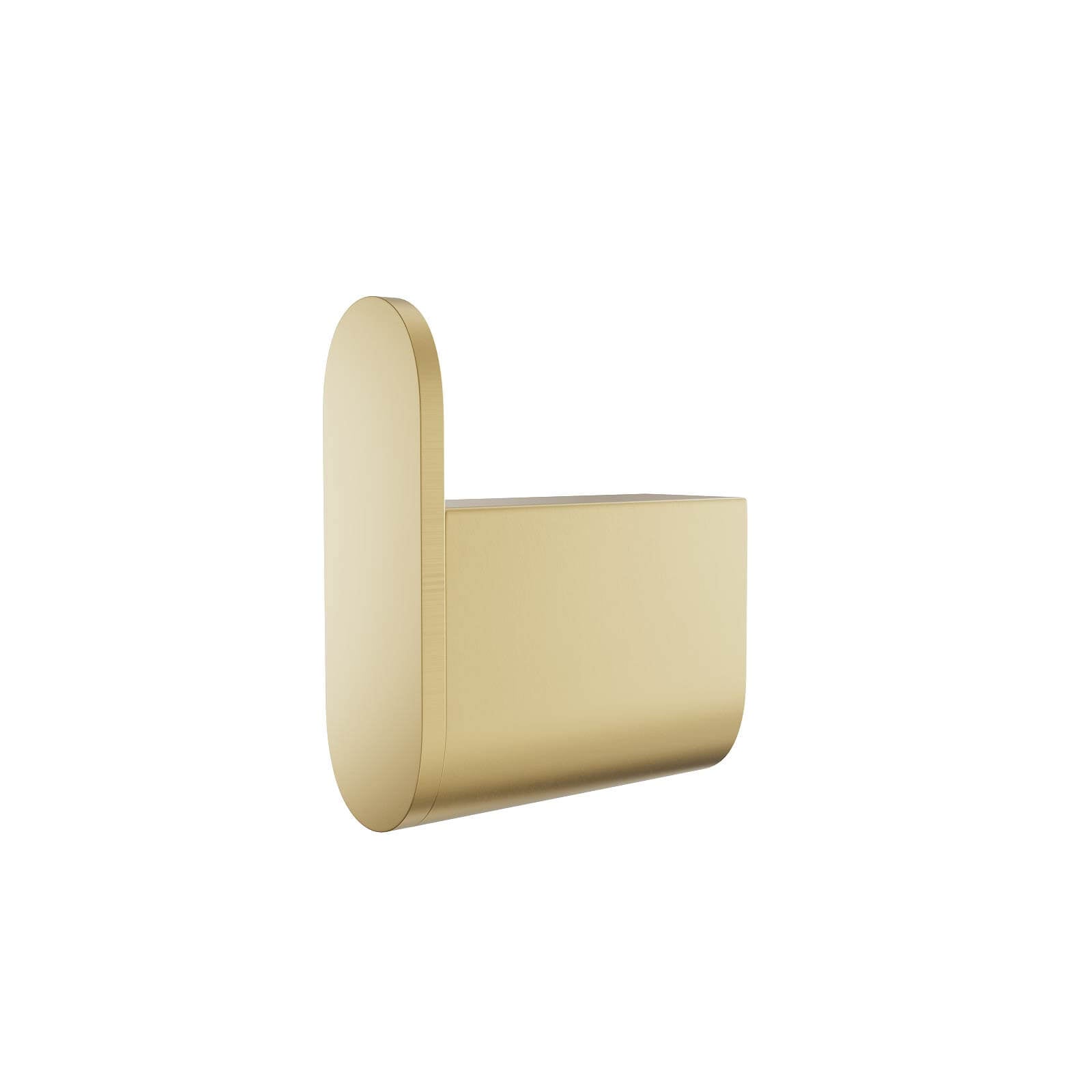 Wall mounted brushed gold bathroom hooks