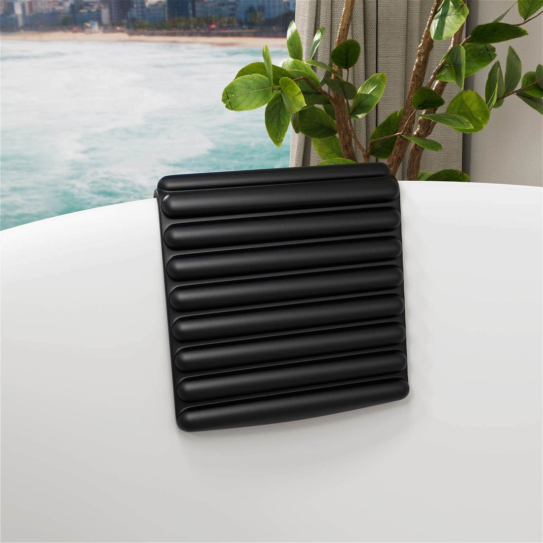 Waterproof and quick drying small bath pillow for soaking tubs