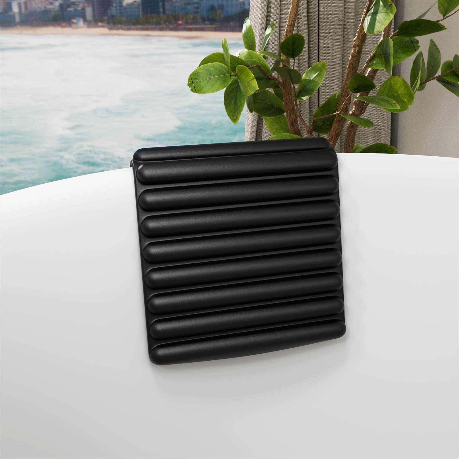 Waterproof and quick drying small bath pillow for soaking tubs