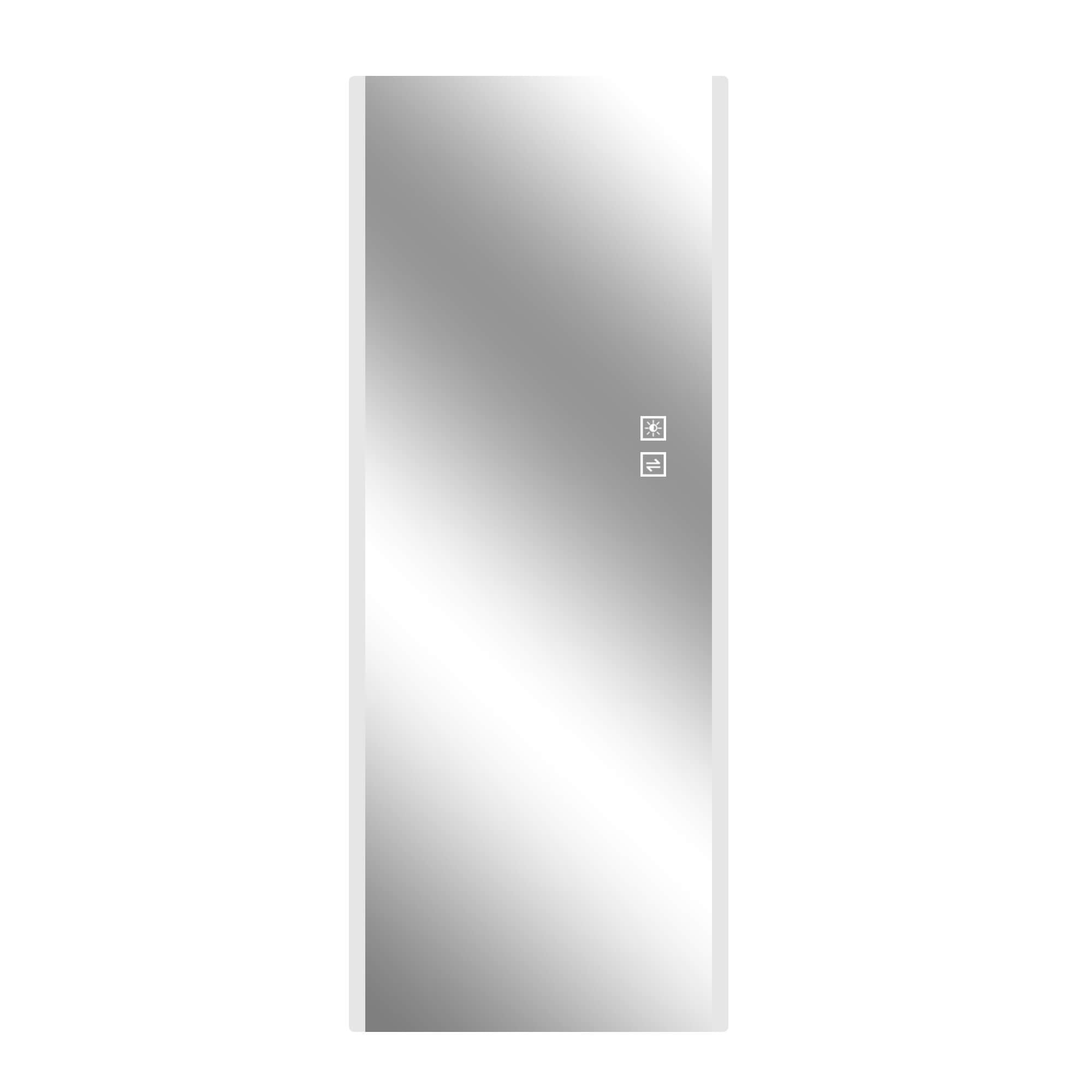 65"x21" Full Length LED Wall Mirror, Dimmable Color-Changing Lights, Frameless