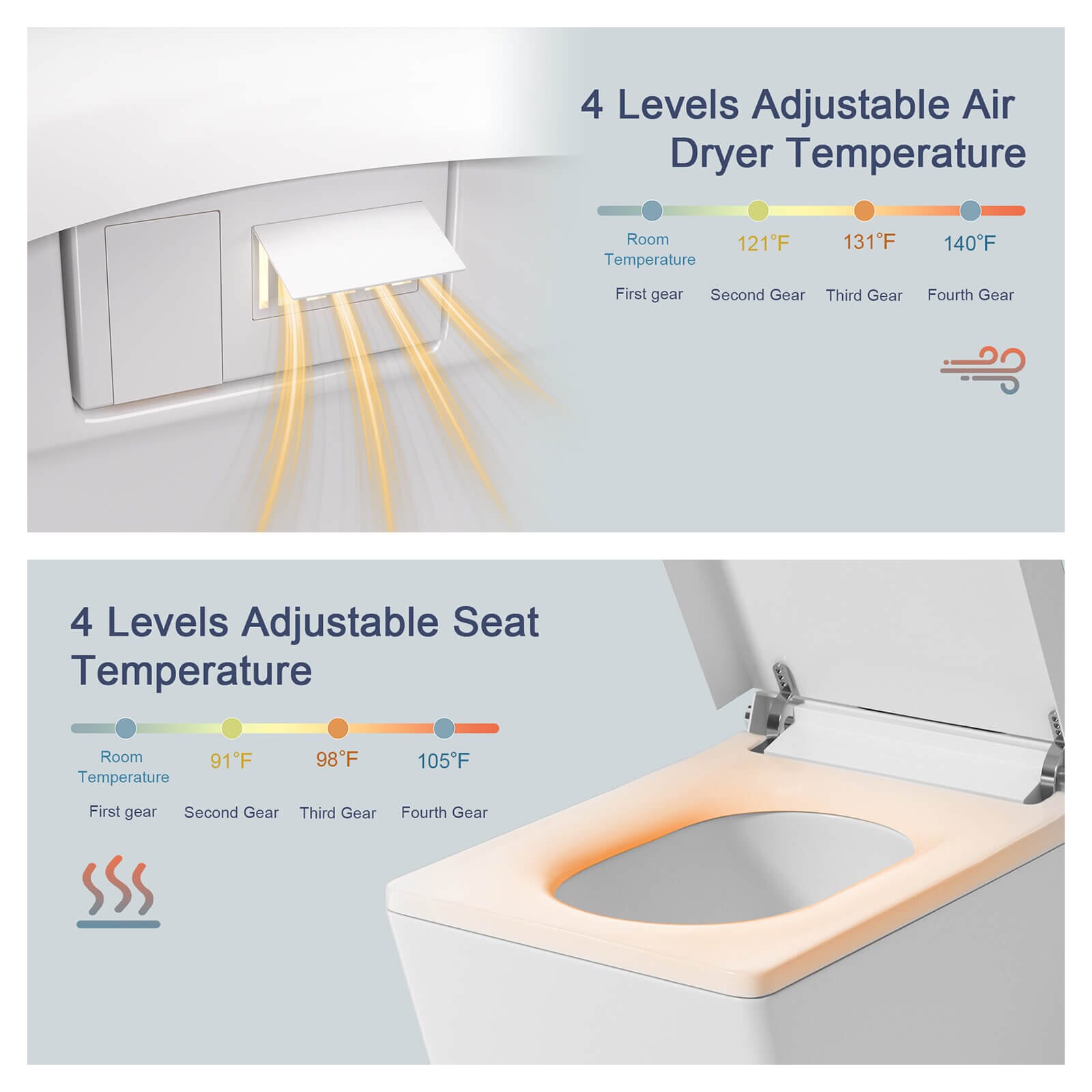 Giving Tree Smart Square One-Piece Floor Toilet with Remote Control and Automatic Cover